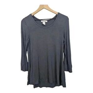 Nomadic Traders Gray Tunic, Womens S, 3/4 Length Sleeves